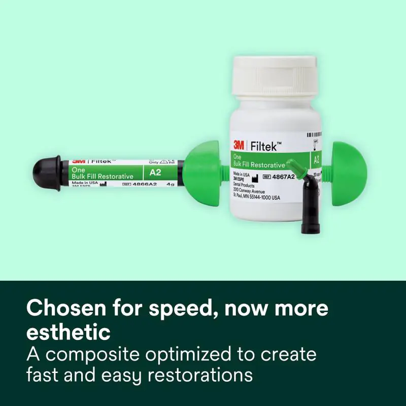 3M Filtek One Bulk Fill Restorative, 4867A3, 20 - 0.2g Capsules, A3