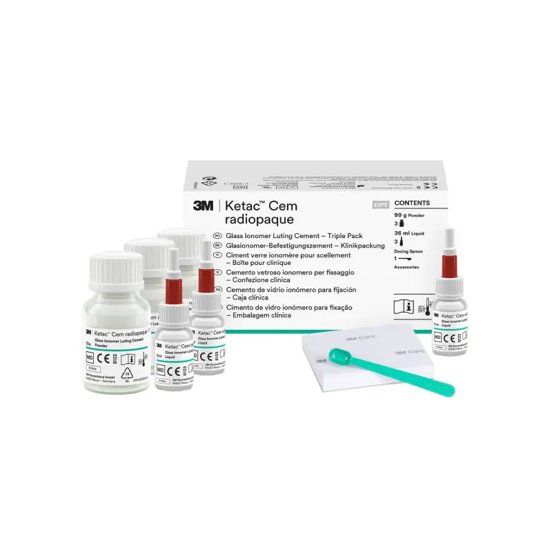 3m™ Ketac™ Cem Radiopaque Glass Ionomer Luting Cement Triple Pack ...